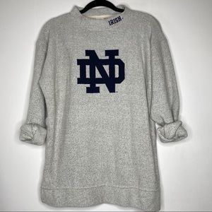 NOTRE DAME sweatshirt medium gray ND long sleeve